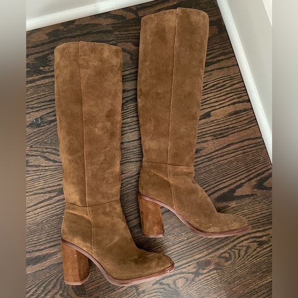 Vince Camuto brown suede boots, size 7 - Picture 2 of 2